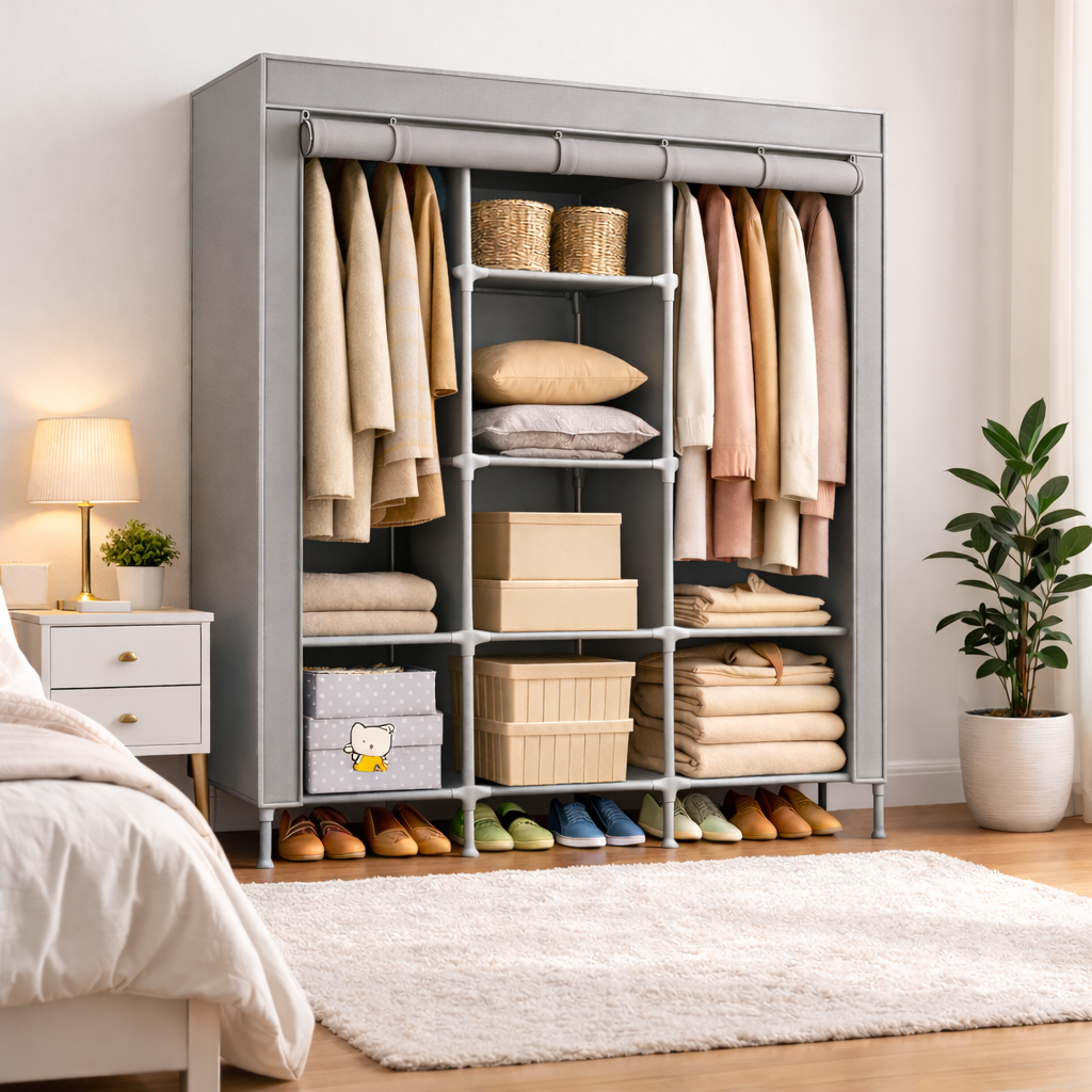 Closet Portátil 3 Puertas – Organiza Toda tu Ropa en 15 Minutos