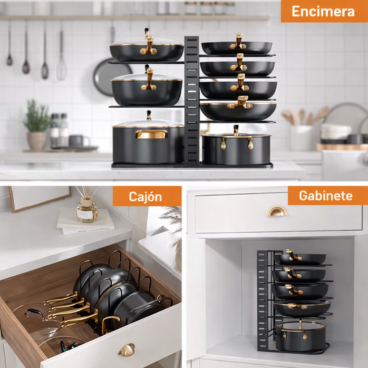 Organizador De Ollas Sartenes 8 Niveles - PROMOCIÓN ESPECIAL DÍA DE LA MADRE 👩‍🍼