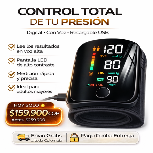 TENSIÓMETRO DIGITAL DE PULSO CON VOZ | ESTUCHE REGALO ESPECIAL | HOY 50% OFF🔥