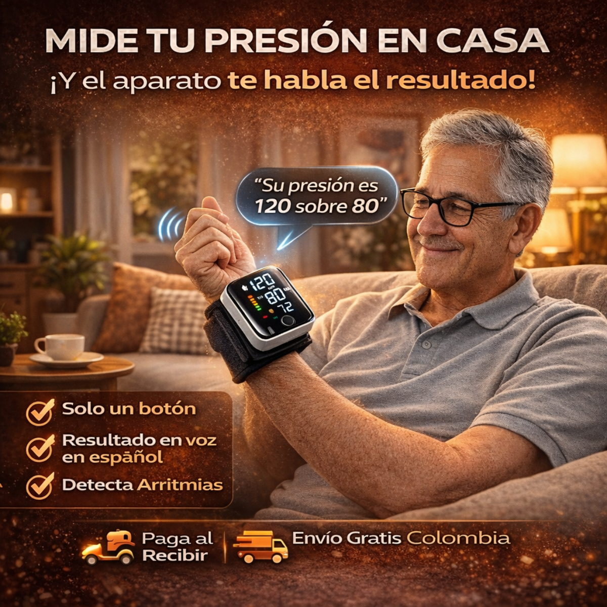 TENSIÓMETRO DIGITAL DE PULSO CON VOZ | ESTUCHE REGALO ESPECIAL | HOY 50% OFF🔥