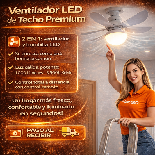 Ventilador LED de Techo Premium - ¡OFERTA ESPECIAL!🔥