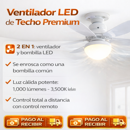 Ventilador LED de Techo Premium - ¡OFERTA ESPECIAL!🔥