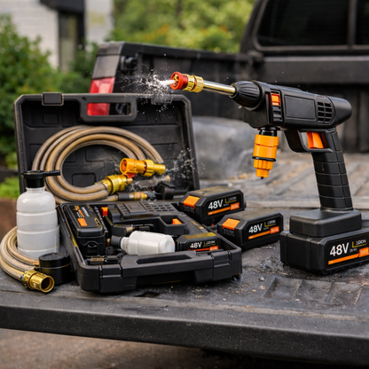 HIDROLAVADORA PORTÁTIL 48V COM 2 BATERIAS + ESTUCHE REGALO ESPECIAL 🔥