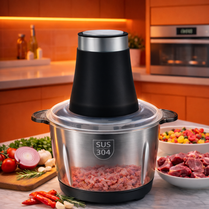 MOLINO PICADOR ELÉCTRICO 2 LITROS - ACERO INOXIDABLE 🔥